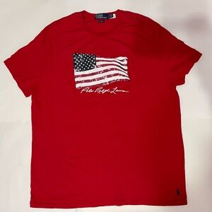 Polo Ralph Lauren Men’s Classic Fit American Flag Graphic T-Shirt Red Sz XXL